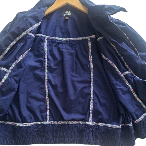 Fire Foxi Blue Short Sleeve Jacket. Size Large. Junior Large. Zipper. - Picture 5 of 9